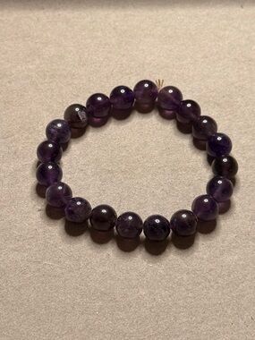 Amethyst Beaded Stretch Bracelet